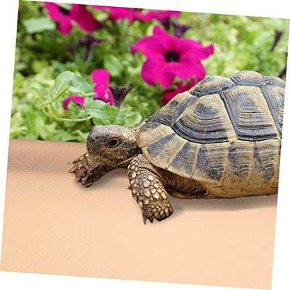 Reptile Carpet Mat for Snakes and Lizards 48 x 24 Non-Toxic Terrarium Bedding Easy to Clean Reptile Cage Mat for Turtles and Gecko Habitat - color: Beige