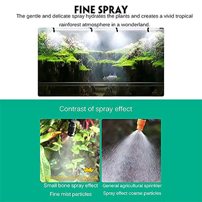 Intelligent Reptile Terrariums Fogger Water Humidifier Timer Automatic Watering Indoor Mist Spray System Kits Sprinkler
