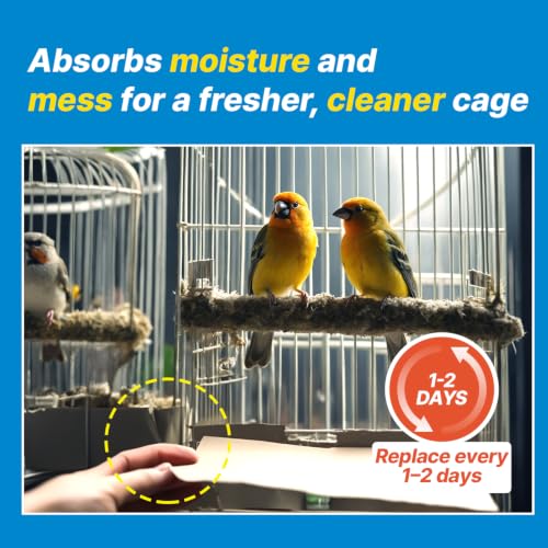 T TORTO9 Kraft Bird Cage Liners 11 x 17 Inch, 120 Sheets, Absorbent Paper Tray Liners for Large Bird Cages, Pre-Cut Disposable Cage Bottom Liners - size: 11 x 17 in kraft