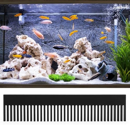 9 Inch Black Acrylic Weir Comb Fish Tank Divider with High Transparency Overflow Filter Guard for Aquarium