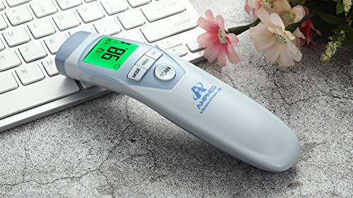 Medical No Touch Forehead Thermometer for Adults and Kids | Baby Thermometer, Fever Alarm, 1 Second Fast Reading, Memory Recall - color: Blue