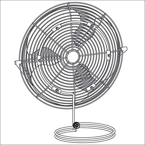 Fan Misting System - Outdoor Cooling Fan Mister - Do It Yourself Misting System- Made in USA. 15 Inch diameter Beige - size: 15 Inch diameter