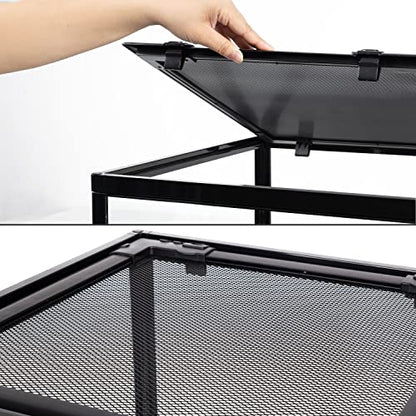 REPTIZOO 67 Gallon Large Reptile Terrarium 24"x18"x 36" Glass Paludarium Tank, Tall Reptile Enclosure Habitat with 10” Deep Base, Siphon Gravel Cleaner Set and Plants Growing Cotton Mat Included - size: 24"x18"x 36"