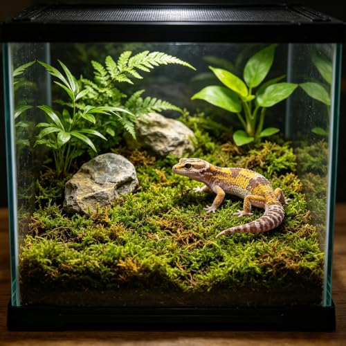 1 LB Sphagnum Moss for Reptiles, 25QT Natural Sphagnum Compressed Moss for Reptile Moss Bedding, Leopard Gecko, Snake, Turtles, Amphibians, Tank Bedding, Terrarium Humidity Control Substrate - color: moss-1lb