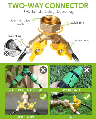 HIRALIY 100ft Drip Irrigation Kit Plant Watering System 8x5mm Blank Distribution Tubing DIY Automatic Irrigation Equipment Set for Garden Greenhouse Flower Bed Patio Lawn - size: 98.4 ft