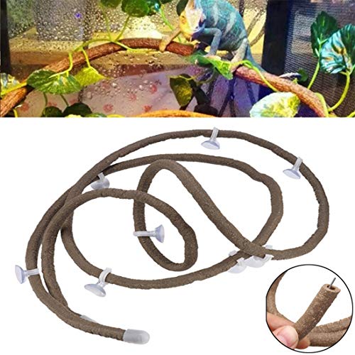 Hamiledyi Lizard Climbing Jungle Vines 9.8FT Bearded Dragon Tank Accessories Bendable Vine Artificial Branch Reptile Tank Habitat Decor for Gecko, Snakes,Chameleon,Bearded Dragon