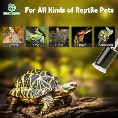 Reptile Heat Lamp, UVA UVB Heat Lamp Bulbs, E26 Turtle Heat Lamp Bulbs 50W 4Pack, Basking Light for Bearded Dragon, Lizard, Snake and Frog - color: 4pcs 50, size: 50 4PCS