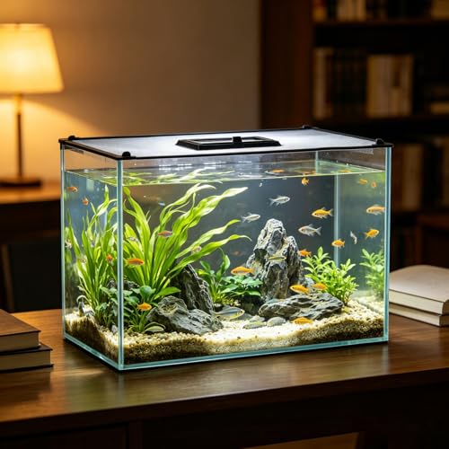 Fish Tank Lid Magnetic - Aquarium Tank Hood Top Cover - Aquarium Screen for Fish Covering - Terrarium Lid Easy Install 50x35cm/20 x14 - size: 50.00X35.00X0.50CM