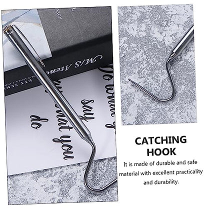 Kisangel 2pcs Heavy Duty Snake Grabbers Reptile Catching Tool Sturdy Telescopic Snake Hook for Plumbers Comfort Grip