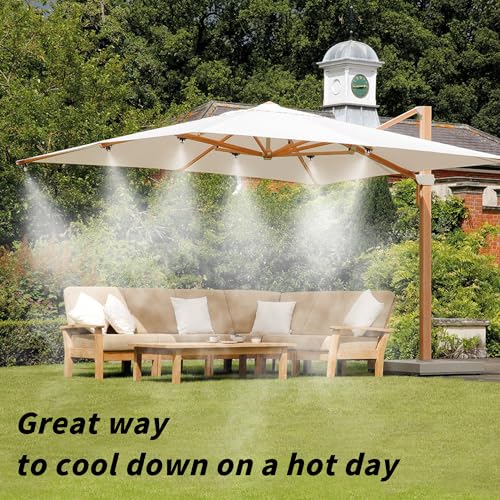24 Pack Brass Misting Nozzles Outdoor Cooling System | Include 24 Heavy Duty Mister Nozzle,24 Tees,4 Brass Plugs,4 Black Plugs for Outdoor Cooling System - size: 24pc-Brass Misting Nozzles kit