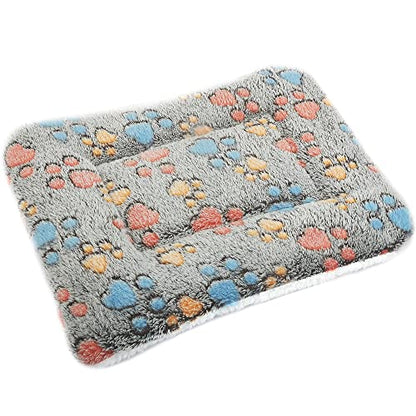 Small Animal Bed Mat, Soft & Warm, Suitable for Guinea Pig, Hamster, Rabbit, Rat and Bearded Dragon (X-Large(13.3''x9.4''), Footprint Grey) - color: Footprint Grey, size: X-Large(13.3''x9.4'')