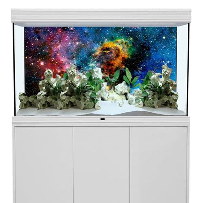 72x18 inches Galaxy Aquarium Background Stars Universe Fish Tank Backdrop | AWERT Cloud Colorful Cosmic Mystery Space Terrarium Background - size: 72x18in/180x45cm