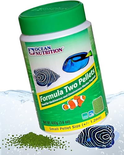 Ocean Nutrition Formula Two Pellets - Fish Food for Herbivorous & Omnivorous Marine Tropical Fish, High Protein(40%) - 14 oz (400 g) Medium Pellets - size: 14 Ounce (Pack of 1), style: Medium Pellet Size (+/- 3.1mm)