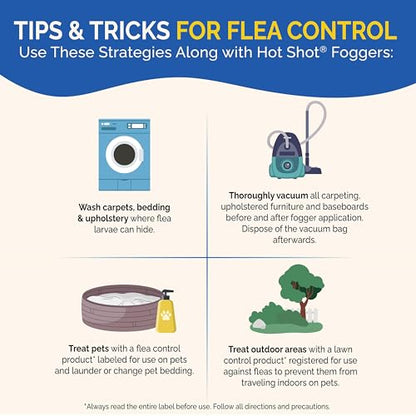 Hot Shot No-Mess! Fogger With Odor Neutralizer 3 Count-1.2 Ounce Cans, Kills Hidden Bugs, No Need To Turn Off Pilot Lights | Kills Hidden Bugs on Contact, Use in Apartments, Homes, Attics, Basements, Cabins & More, Treats 2,000 Cu. Ft., Non-Staining - siz