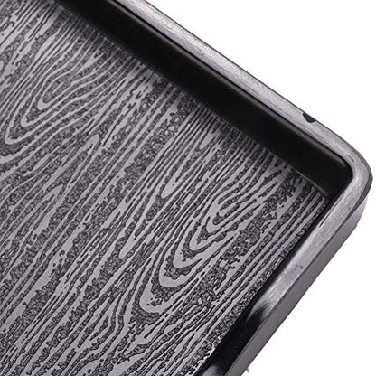 GLOGLOW Tortoise Food Bowl Anti Slip Plastic Square Feeding Dish for Lizard Chameleon Bearded Dragon Gecko Reptile Small Pet (Black)