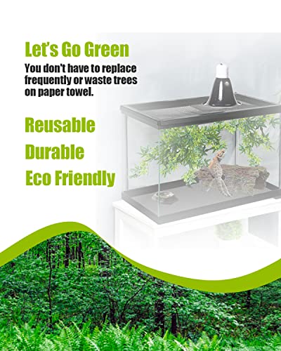 Bearded Dragon Tank Accessories, Reptile Substrate Floor, Leopard Gecko Tank Liner Mat for 40 Gallon, 20 Gallon, 50 Gallon,75 Gallon Lizard Tank, Green - color: Green