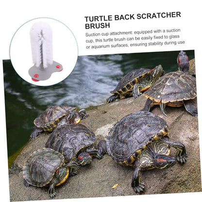 Yardwe Turtle Brush Dual Function Suction Cup Glass Aquarium Cleaning Turtle Tank Accessories