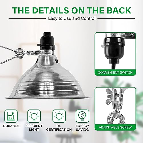 Simple Deluxe HIWKLTCLAMPLIGHTMX2 2-Pack Clamp Lamp Light with 8.5 Inch Aluminum Reflector Up to 150 Watt E26 Socket (No Bulb Included) 6 Feet 18/2 SPT-2 Cord, Silver - size: 8.5 Inch (150 Watts), style: 2-Pack