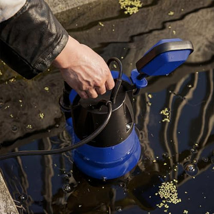 Prostormer 1HP 3700GPH Submersible Sump Pump with Automatic Float Switch | Blue Water Pump, Draining Transfer Clean & Dirty Water, for Pools/Ponds/Gardens/Flooded Cellars/Aquariums/Irrigation - color: Blue