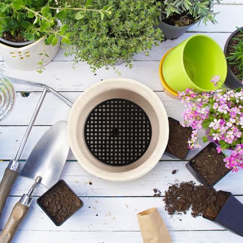 60 Mesh Screen for Planter Pots, Plant Drainage Insert, Pot Grid Mats Pads | 50PCS Mesh Screens + 10PCS Pot Bottom Grid Mats, 4 Inch Breathable Reusable Flower Pot Hole Pads For Indoor Outdoor Planters - size: 4 Inch