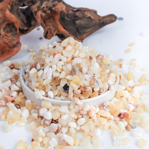 CJGQ 2.4lb Aquarium Gravel for Plants,1/5 Inch Natural Decorative River Rocks for Succulent and Cactus Landscaping, Natural Small Rocks for Fish Tanks, Vases & Terrariums - color: Mixed Beige, size: 2.4lb
