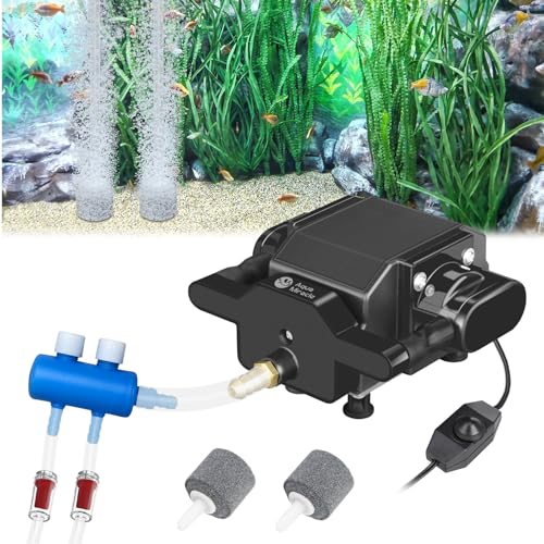 AquaMiracle Quiet Aquarium Air Pump 200/317/475GPH High Pressure Commercial Air Pump Pond Aerator Bubbler Hydroponics Air Pump Oxygen Pump - size: For Tanks up to 600 Gal