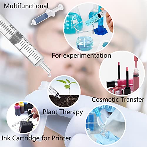 10 Pack 10ml/cc Plastic Syringe Liquid Measuring Syringe Tools