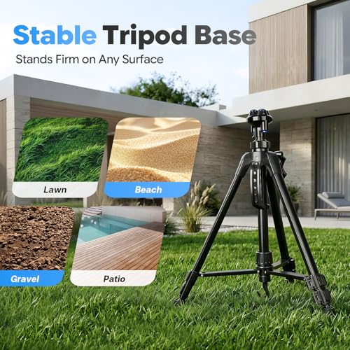 Portable Standing Misting System, 4.8FT Adjustable Tripod Base | 12,000mAh Pump, 20L Bucket, 4 Misting Nozzles, Stand Mister For Backyard, Pool, Beach, Camping, Picnic, RV - size: with Adjustable Stand
