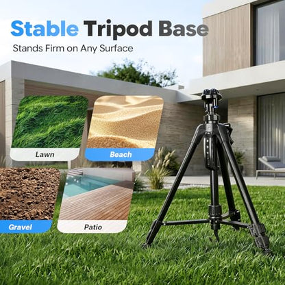 Portable Standing Misting System, 4.8FT Adjustable Tripod Base | 12,000mAh Pump, 20L Bucket, 4 Misting Nozzles, Stand Mister For Backyard, Pool, Beach, Camping, Picnic, RV - size: with Adjustable Stand