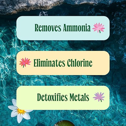 Aquarium & Pond Water Conditioner – Detoxifies Tap Water for Fish - Treats 9,600 Gallons - 16 Fl Oz.