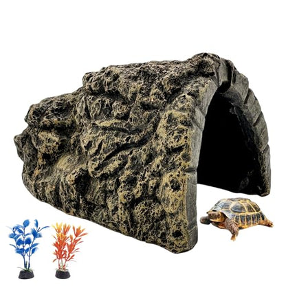 M2cbridge Aquarium Decorations Fish Hideout House Shelter Betta Cave (Rock Hide Cave) - style: Rock Hide Cave