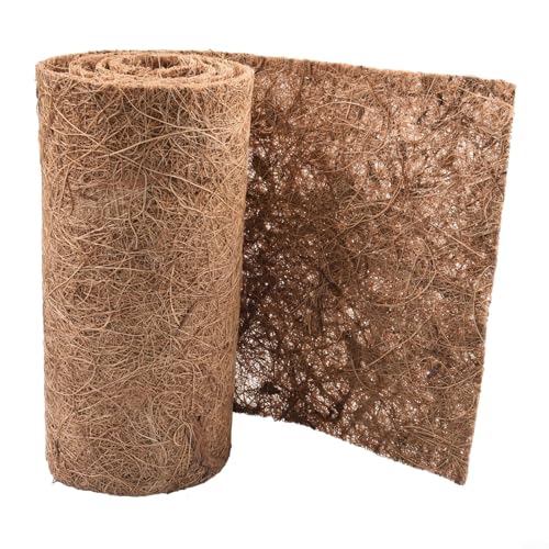 Natural Coconut Palm Mat Liner for Hanging Baskets Planters Terrariums Cuttable Coir Floor Mat Reptile Habitat Garden Decor 20x100cm(20 x 100cm) - size: 20 x 100cm