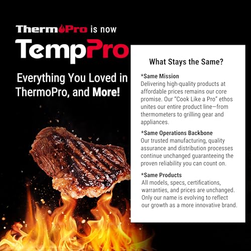 TempPro TempSwift Digital Meat Thermometer for Cooking | Instant Read Thermometer with Backlight, Kitchen Food Thermometer for Grill Smoker BBQ Oil Fry Candy (Previously ThermoPro) - color: Bright red