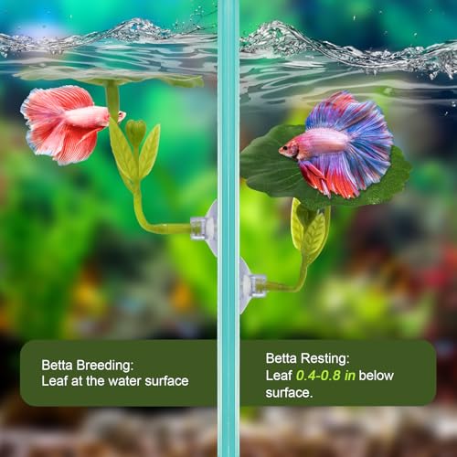 5PCS Betta Hammock & Fish Toys Set, Soft Aquarium Decor Plastic Plants