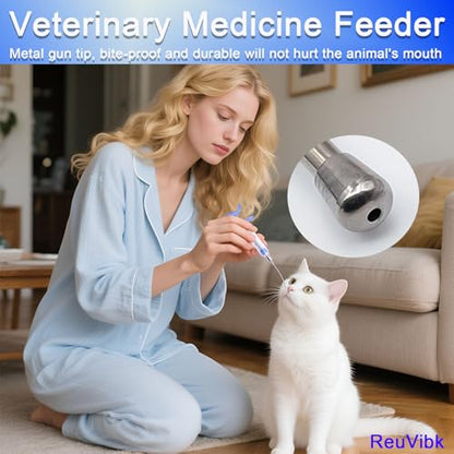 2Pcs 10ML Livestock Syringe, Reusable Adjustable Goat Drench Syringe, with 1 Drench Nozzle 10 Needles, Suitable for Small Poultry And Birds Such As Chickens, Ducks, Cats, Dogs, Etc - size: 10ML