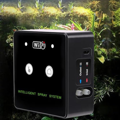 lyrlody Rainforest Terrarium Spraying System - 360° Rotation Nozzle, APP Control, Fine Mist, Compact Design, Flexible Water Input (10m 4 nozzles)