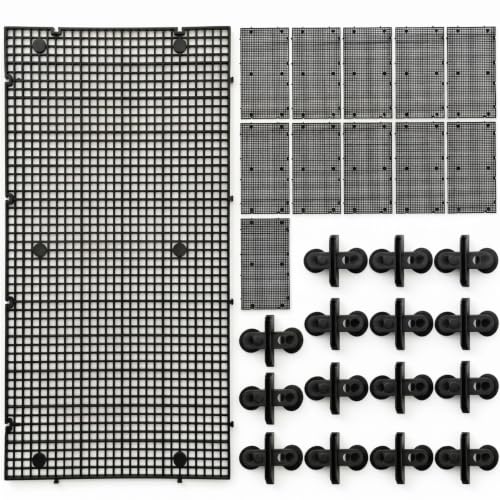 12Pcs Aquarium Fish Tank Divider with 15 Sucker Clips, DIY Egg Crate Aquarium Adjustable Separation Board for Fish Tank Breeding & Aquascape Platform Building