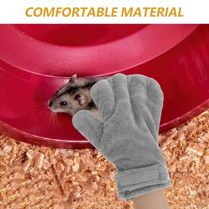 Bite Resistant Gloves for Hamsters - Animal Handling Gloves - Bite Proof Pet Protective Mittens Hamster Accessories for Reptile Bird and Chinchilla