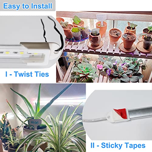 LED Grow Light Strip for Indoor Plants, Full Spectrum Sunlike Plant Lights Growing Lamps for Hydroponics Succulent Veg and Flowers (Not Includes Adapter) - size: 1-pack