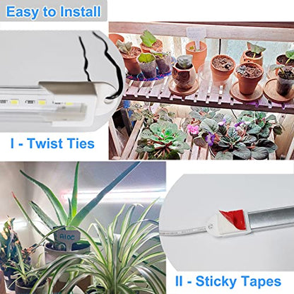 LED Grow Light Strip for Indoor Plants, Full Spectrum Sunlike Plant Lights Growing Lamps for Hydroponics Succulent Veg and Flowers (Not Includes Adapter) - size: 1-pack