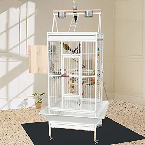 RESILIA Under Pet Cage Mat for Bird Cages, Reptile Aquariums, Dog Kennels, Water-Resistant Pad for Carpeted Floors and Surfaces, 30 Inches x 48 Inches, Clear - color: Clear