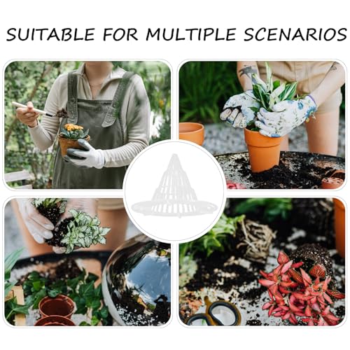 POPETPOP Flower Pot Hole Mesh Pad: 50 Pack Drainage Pads and Pot Fillers for Keeping Soil from Flowing - Drainage Netting for Bonsai, Horticulture Care, 2. 95 X 2. 16 X 1. 81 Inches - size: 7.50X5.50X4.60CM