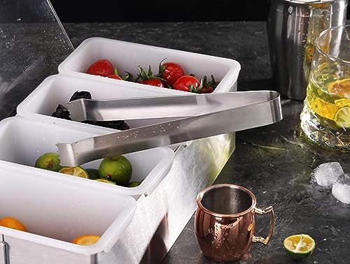 New Star Foodservice Restaurant-Grade Pom Tong, Stainless Steel, 6.5 Inch, Set of 6, Silver - size: 6.5-Inch - 6 Pack