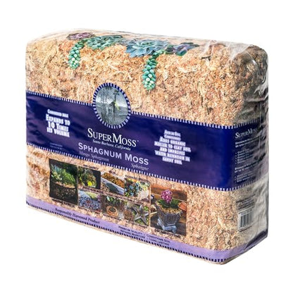 SuperMoss (22330) Orchid Sphagnum Moss Dried, Natural, 2.1lbs Small Bale - size: 2.1 lbs, style: Small Bale (Fertilizer)