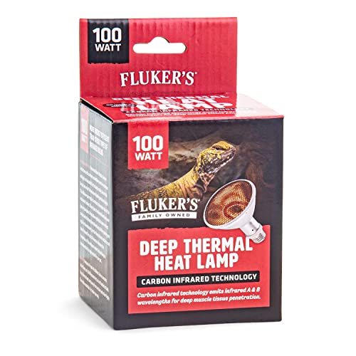 Fluker's Deep Thermal Heat Lamp for Reptiles with Carbon Infrared Technology, for All Reptile Tanks, Great for Basking, 75 Watt