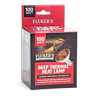 Fluker's Deep Thermal Heat Lamp for Reptiles with Carbon Infrared Technology, for All Reptile Tanks, Great for Basking, 75 Watt