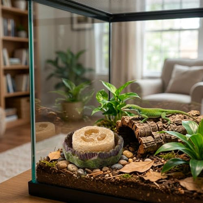 5Pcs Dubia Roach Container Set, Dubia Roach Habitat, Reptile Water Dish, Hydration Station for Isopods and Crickets