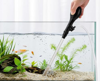 Aquarium Siphon, Fish Tank Vacuum Cleaner Water Changer Tool for Water Change and Debris Removal