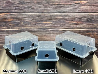 Grower's Select 28Q Cube Mushroom Monotub Fruiting Chamber with Filter Disks and Liner - size: 28 Quart