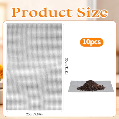 10 Pc Mesh for Plant,Plant Mesh Drainage Meshe,Flower Pot Hole Meshe Pad | DIY Drainage Bottom Netting, Gardening Bottom Grid Mat, Plant Potting Cover Pad, for Potted Succulent, Prevent Soil Loss